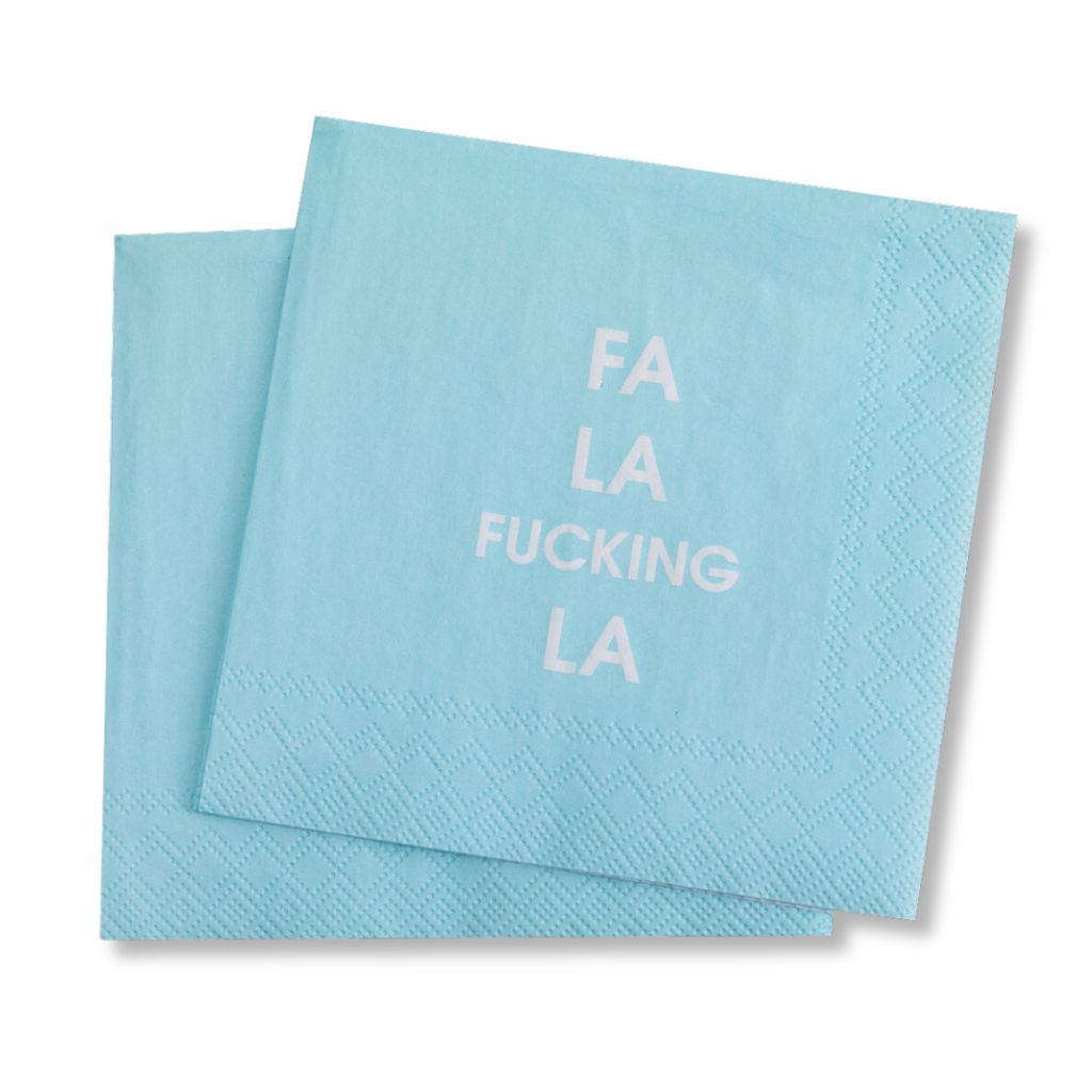 Fa La Fucking La - Funny Holiday Cocktail Napkins