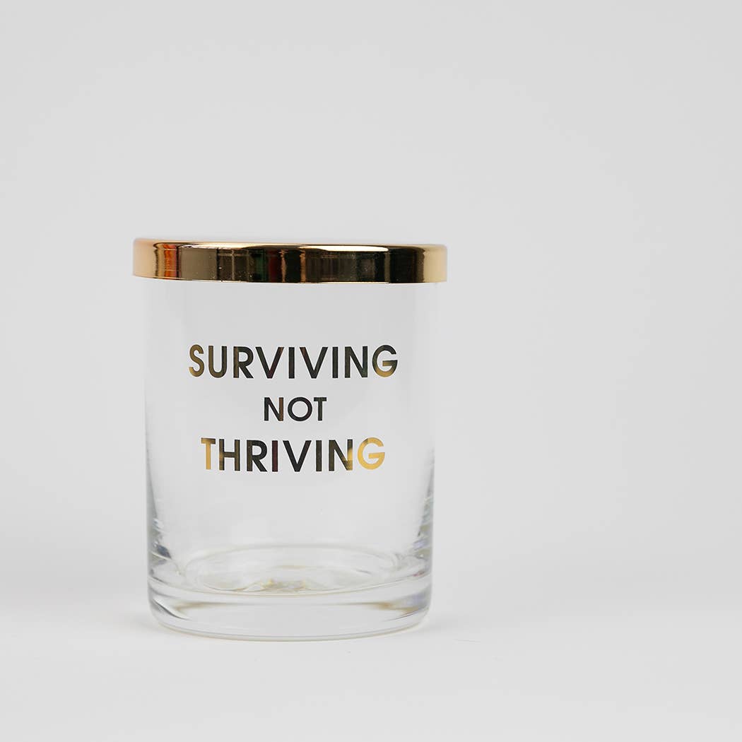 Surviving Not Thriving Match + Rocks Glass Duo Limited