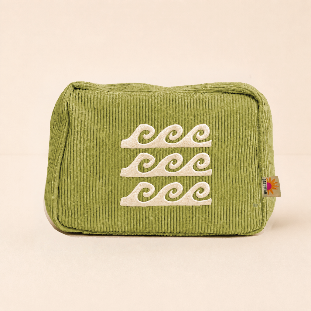 Corduroy Cosmetic Pouch 7”