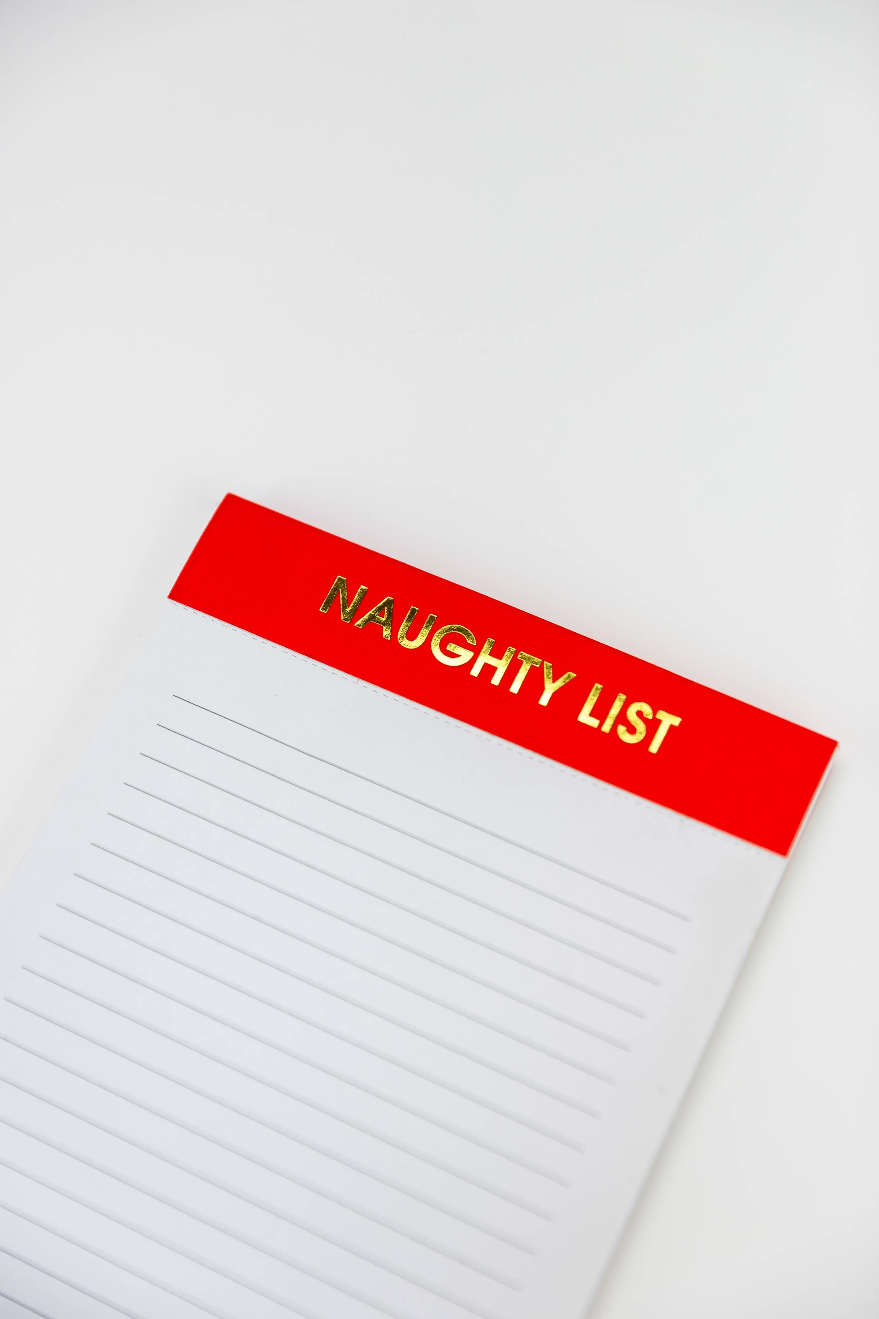 Naughty List - Holiday Lined Notepad
