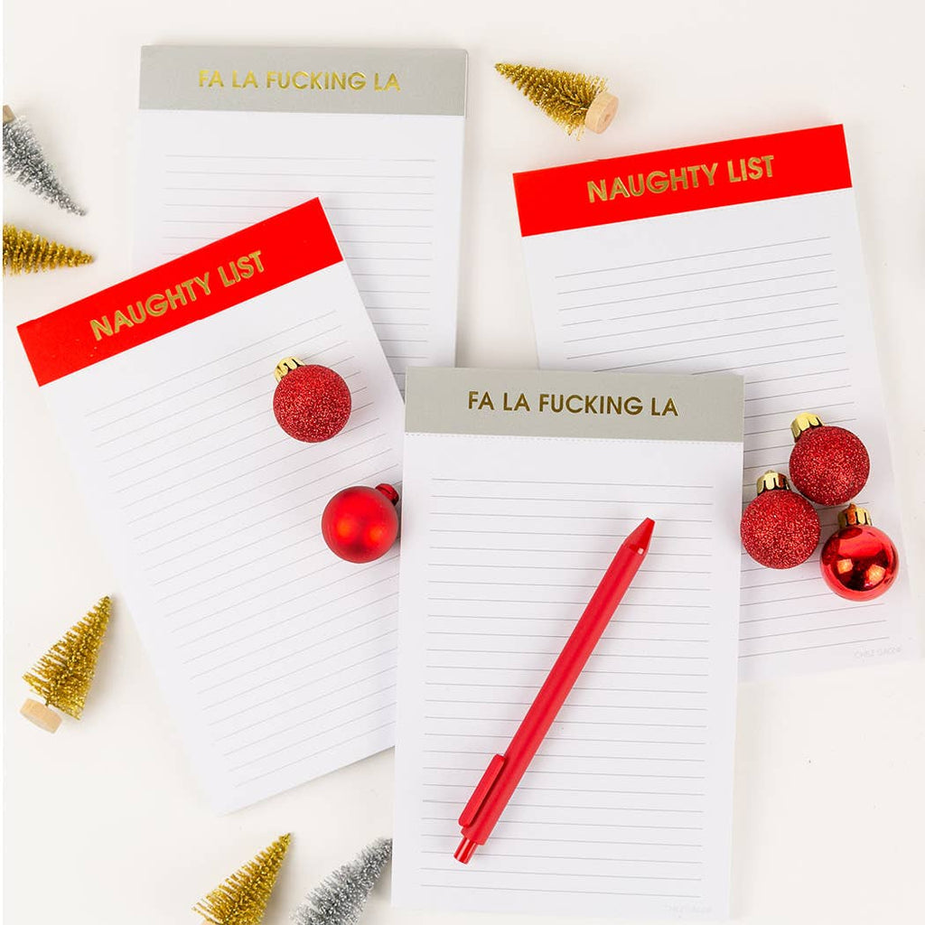 Naughty List - Holiday Lined Notepad