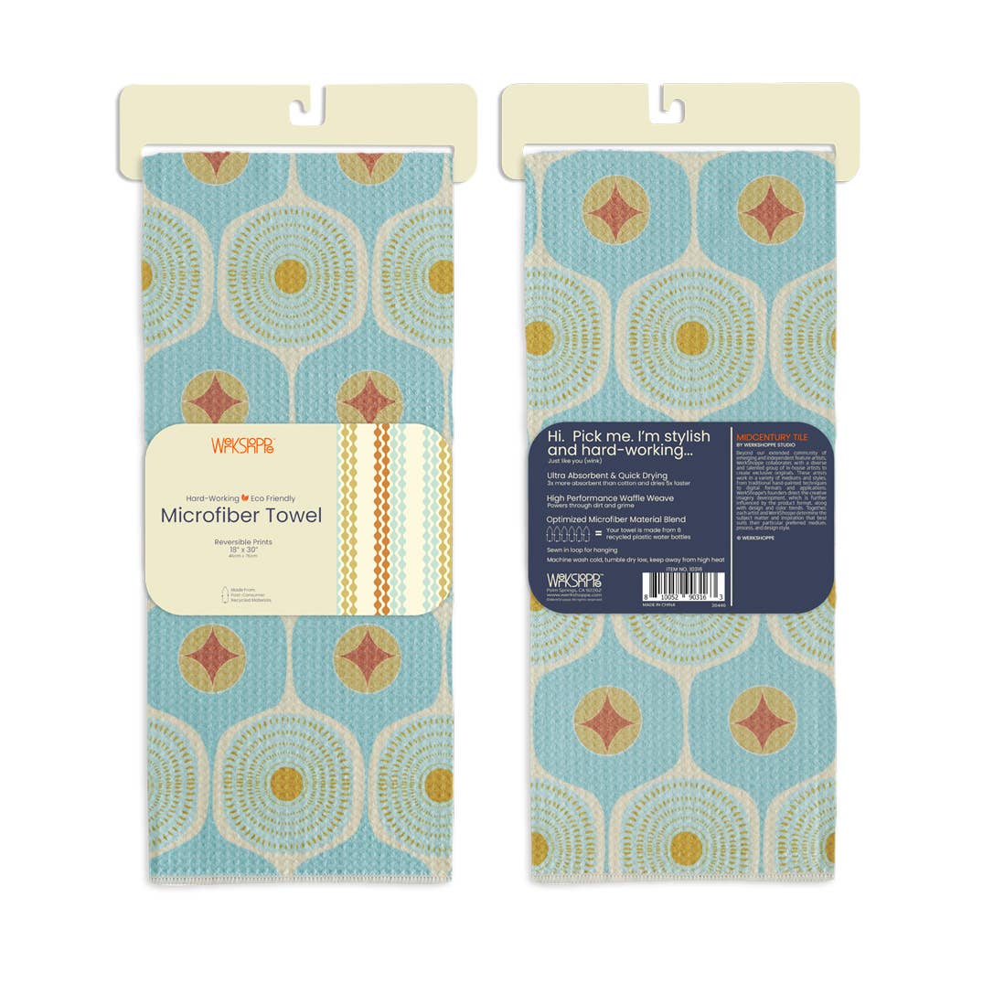 Midcentury Tile | Microfiber Kitchen Dish Towel