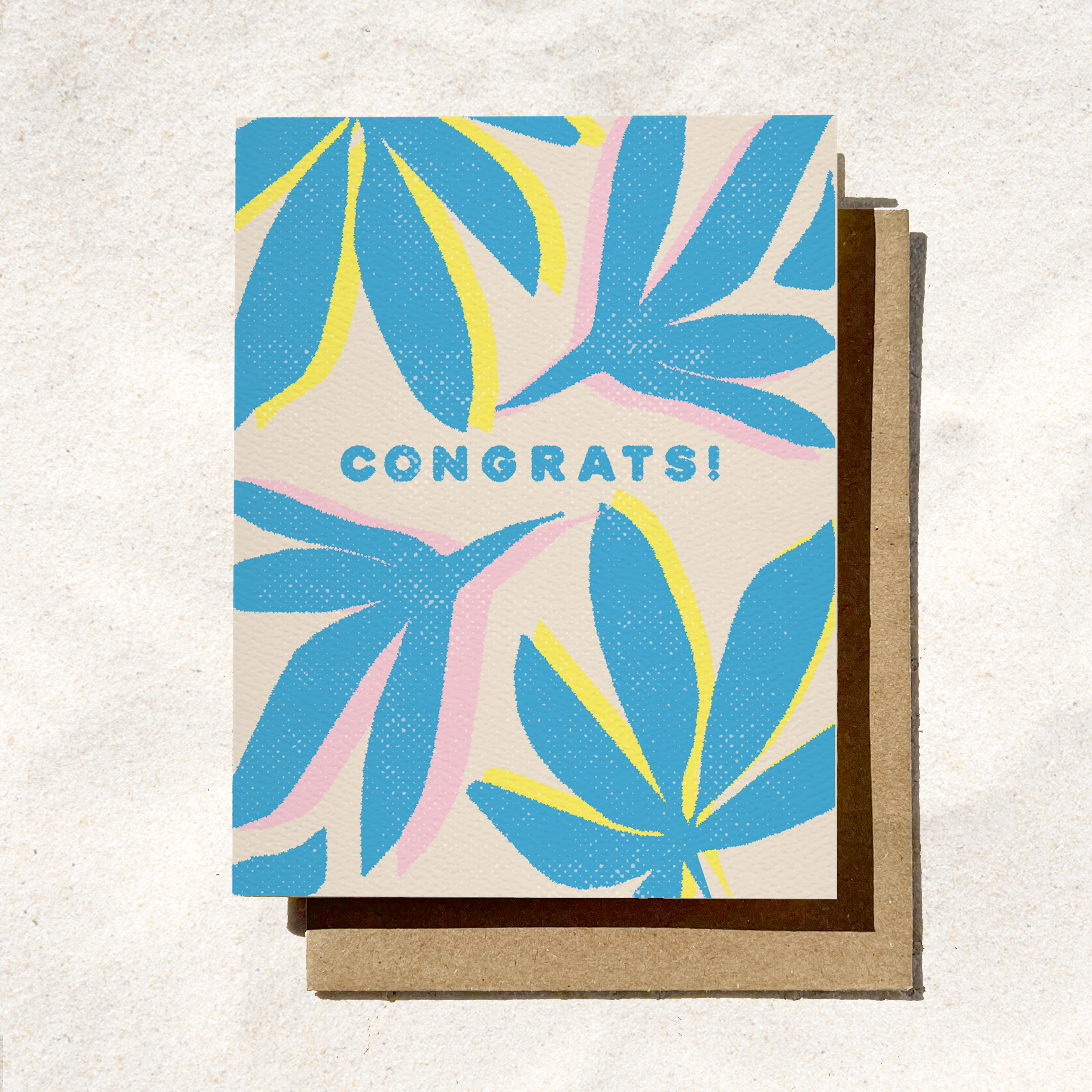 Congrats Palm Leaf Card