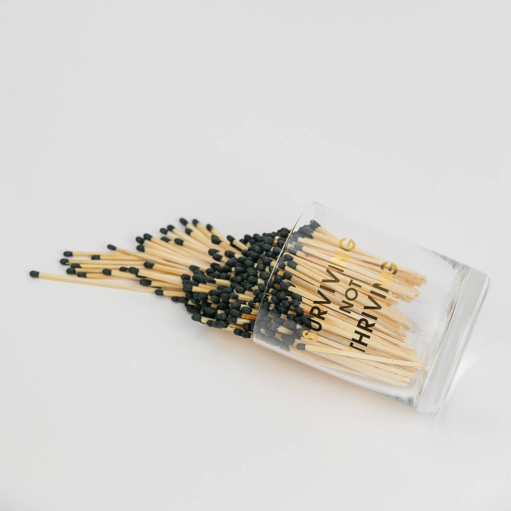 Surviving Not Thriving Match + Rocks Glass Duo Limited