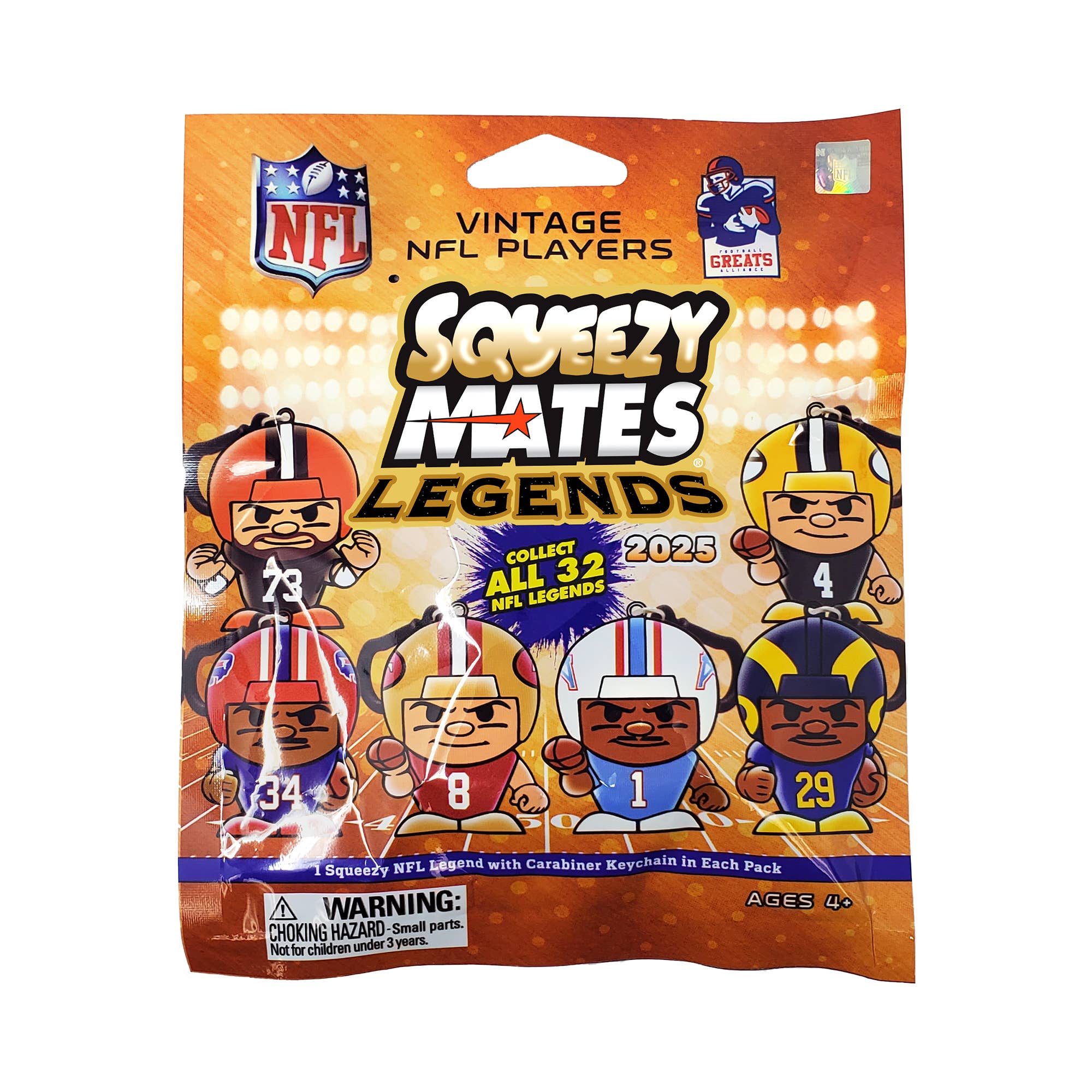 NFL SqueezyMates Legends Gravity Feed Display 2025