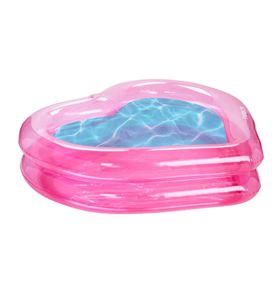 Clear Pink Heart Inflatable Pool