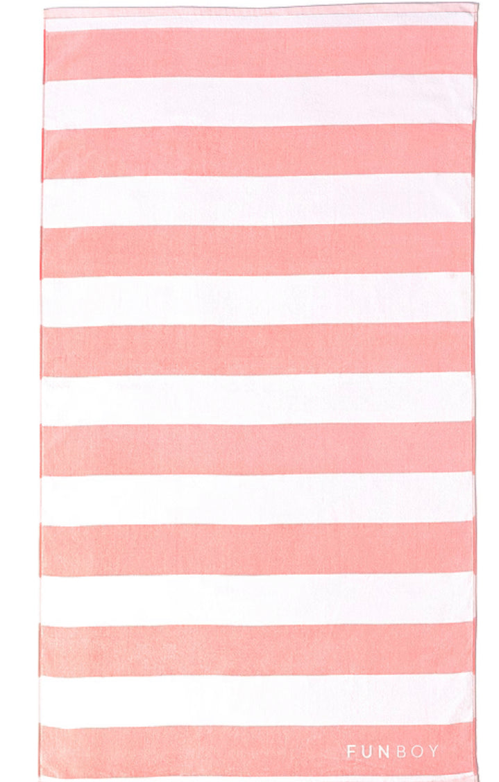 Pink Striped Cabana Towel