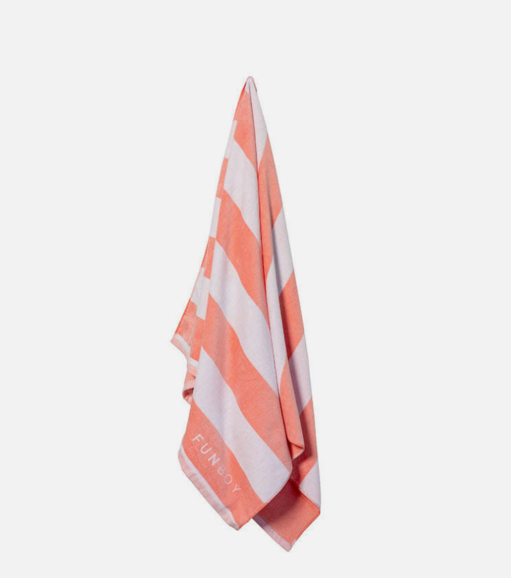 Pink Striped Cabana Towel