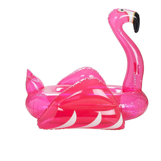 Clear Pink Glitter Flamingo