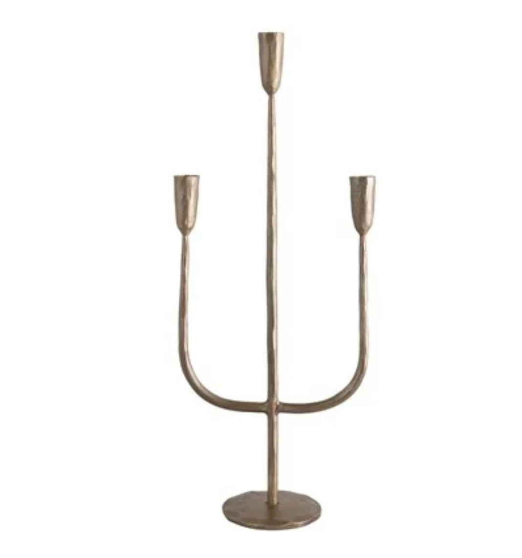 Hand-Forged Brass Candelabra