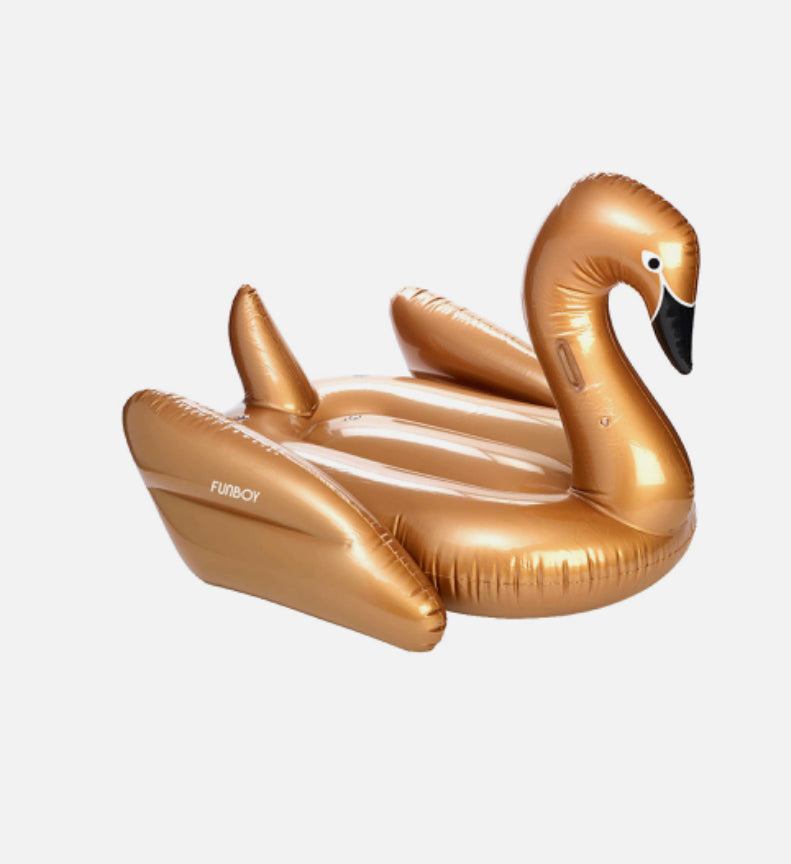 Gold Swan Pool Float