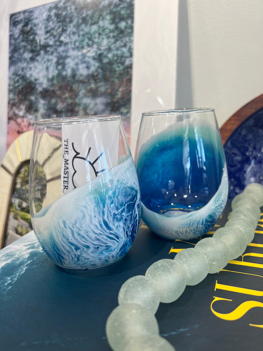 Hand Painted Resin Wine Glasses