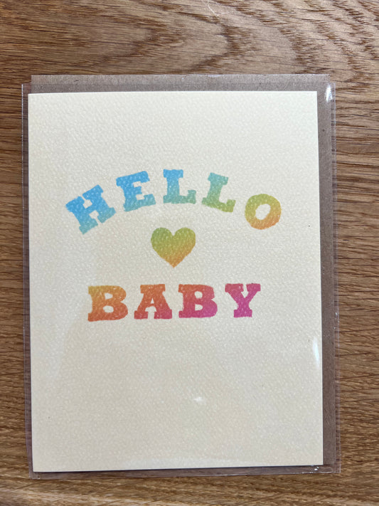 Hello Baby - Sweet Rainbow Welcome Baby Card
