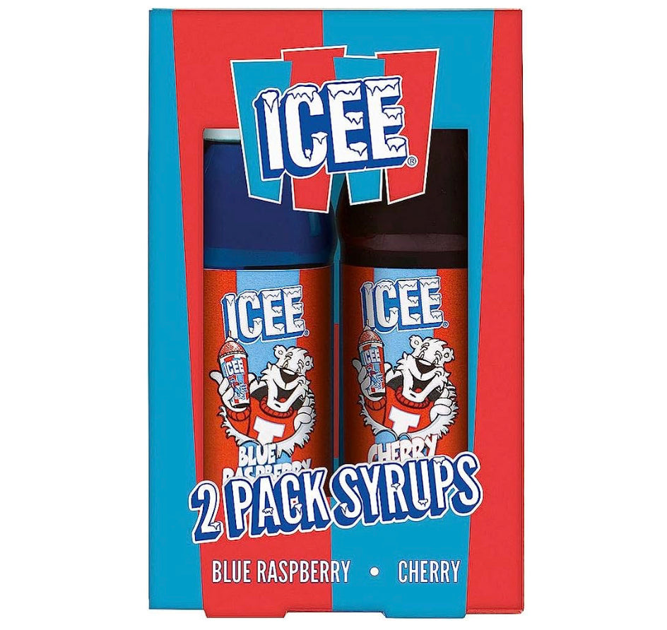 Icee Blue Raspberry and Cherry Syrup Twin Pack