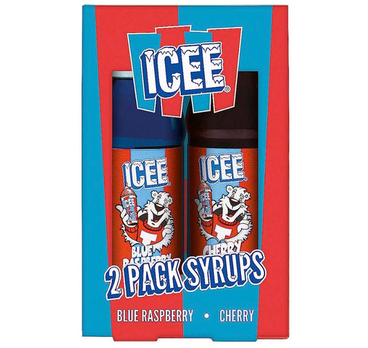 Icee Blue Raspberry and Cherry Syrup Twin Pack