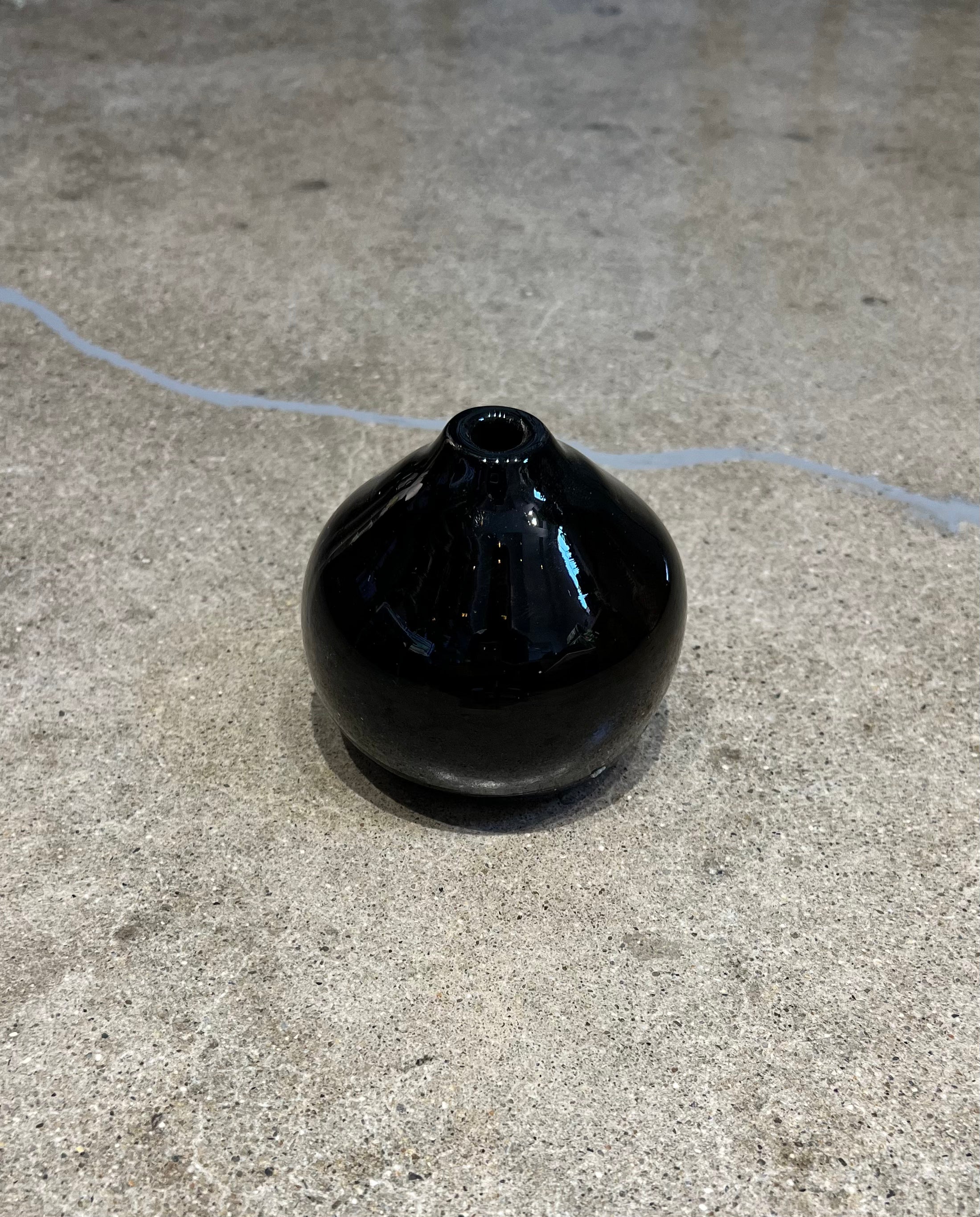 Violet Smoke Glass Bud Vase