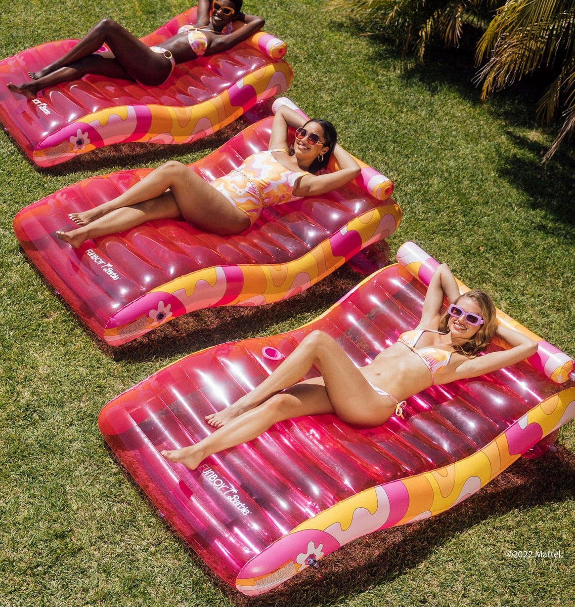 FUNBOY X Barbie™ Dream Clear Pink Chaise Lounger