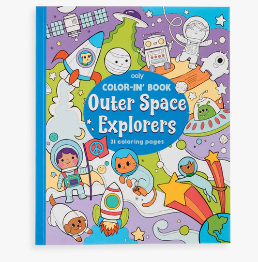 Color-in' Book: Outer Space Explorers