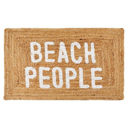Jute Doormat: Beach People