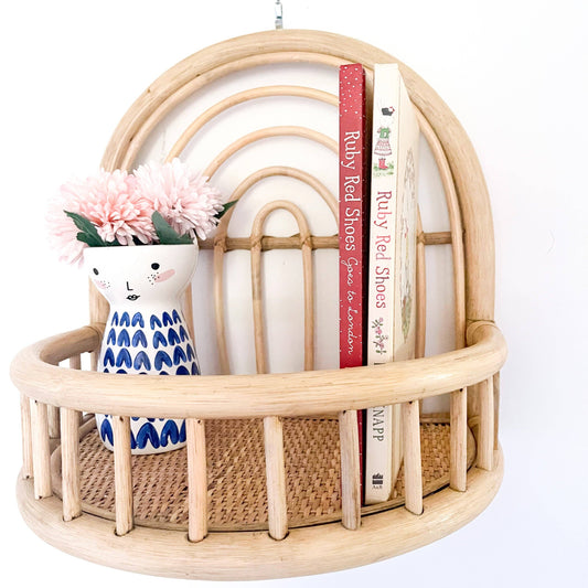 Rainbow Rattan Shelf