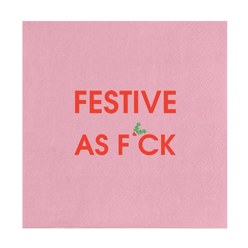 Festive As F*ck - Holiday Cocktail Napkins