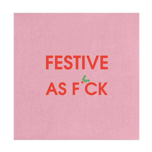 Festive As F*ck - Holiday Cocktail Napkins