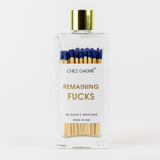 Remaining Fucks - Glass Bottle Matches