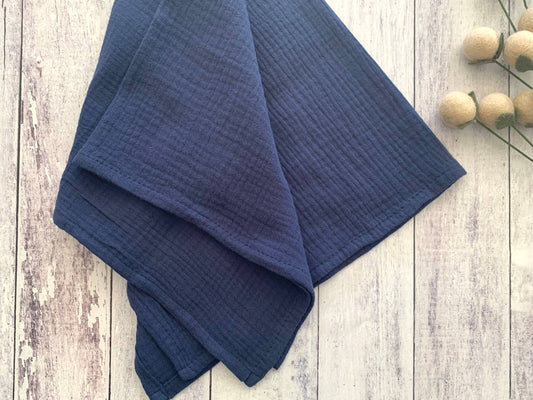 Crinkle Cloth Napkins in Navy, set of four