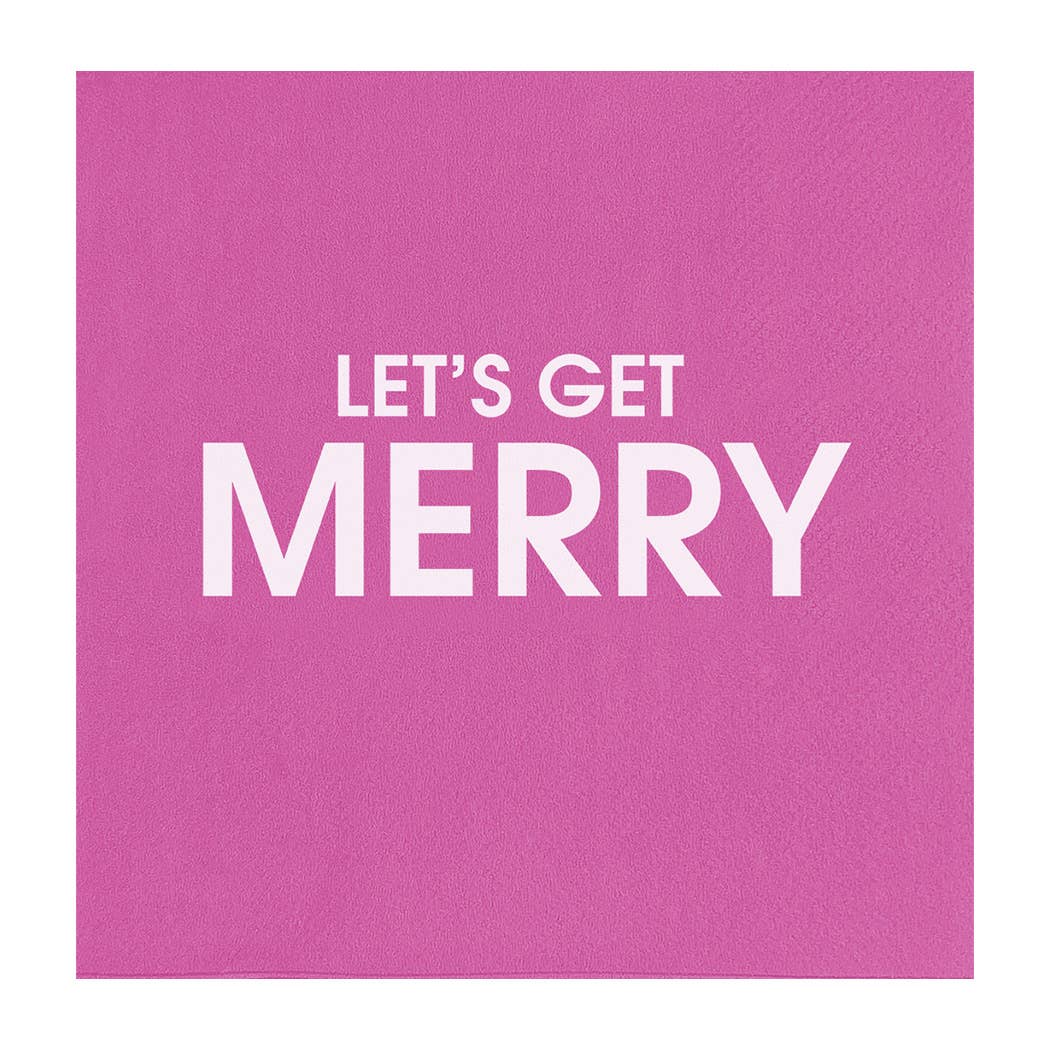 Let's Get Merry - Holiday Cocktail Napkins