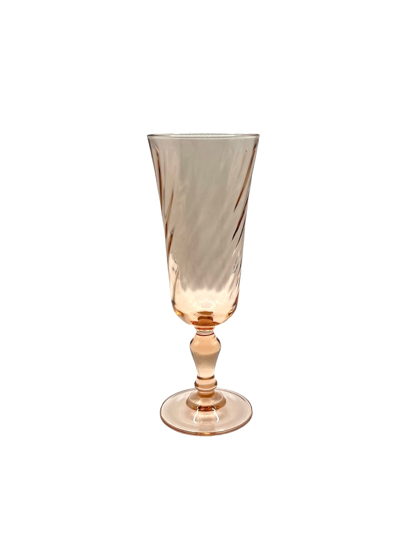 Crystal Champagne Glass - Rosaline Pink