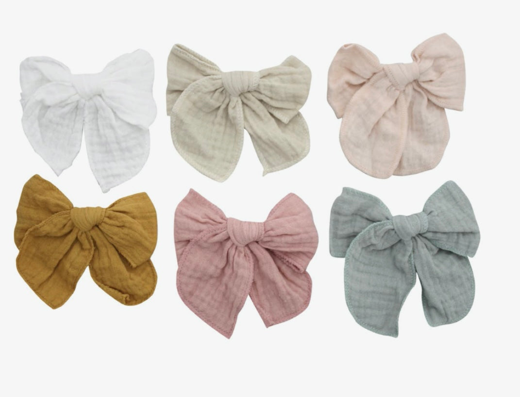 Gauzy Fabric Hair Bow