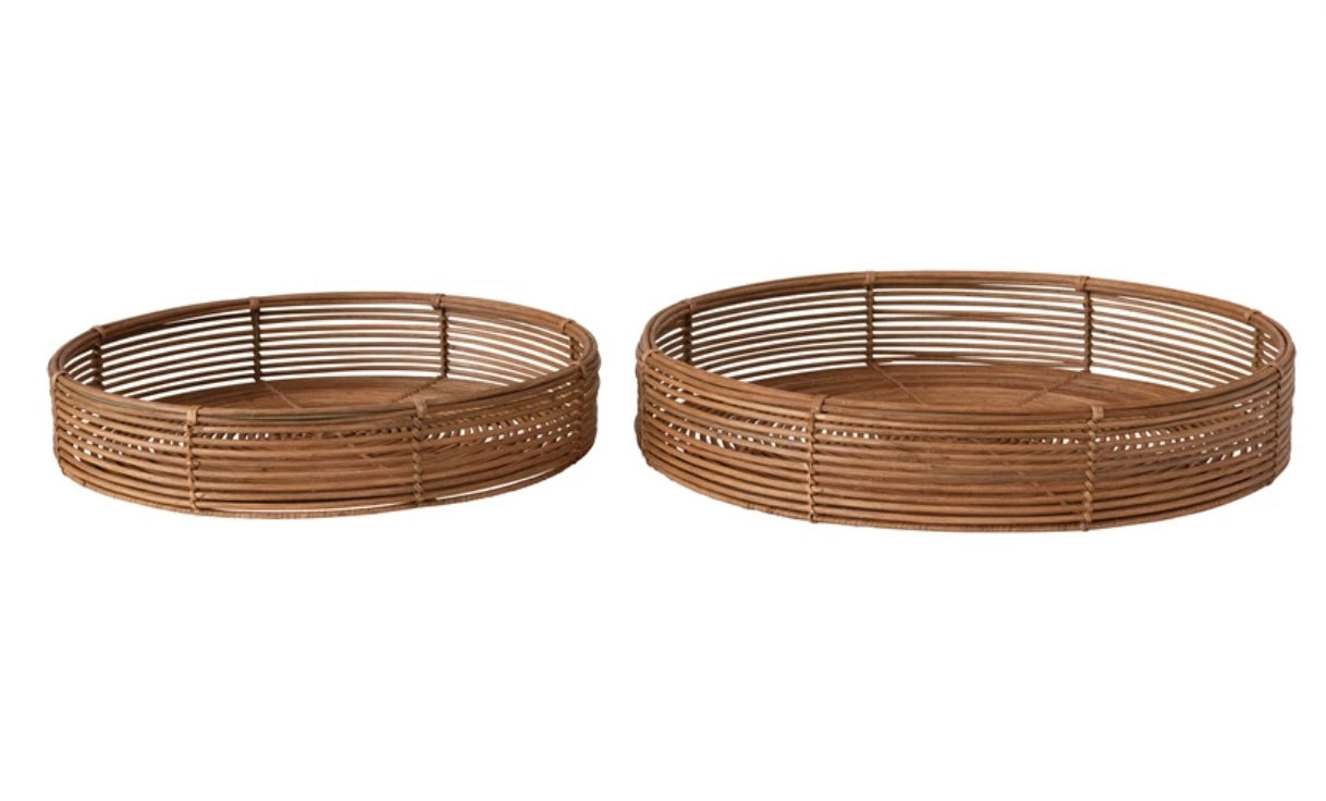 Hand Woven Rattan Circular Tray