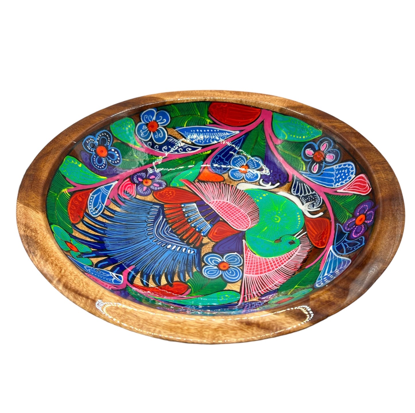 Hand Painted Wood Bowl