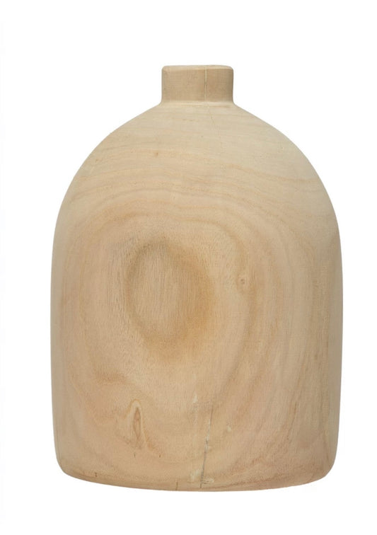 Paulownia Decorative Wood Vase